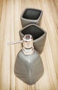 Ceramic bottles set for liquid soap, toilet set