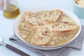 A ceramic bowl with French onion soup Royalty Free Stock Photo