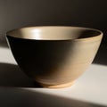 The light casts a soft shadow, emphasizing the bowl\'s curvature and texture Royalty Free Stock Photo