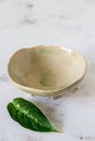 Ceramic bowls with leg made by hand Royalty Free Stock Photo