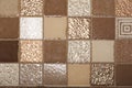 Ceramic brown square tiles Royalty Free Stock Photo