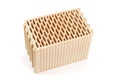 Ceramic building block isolated on the white background Royalty Free Stock Photo