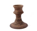 Ceramic candle holder on a white background Royalty Free Stock Photo