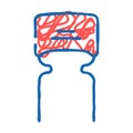 ceramic capacitor electronic component icon doodle illustration Royalty Free Stock Photo