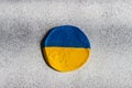 Ceramic circle in Ukrainian glas colors