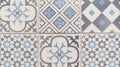 Ceramic classic Floral Mosaic portuguese Pattern azulejo design background