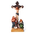 Ceramic crucifix with Jesus and Virgin Mary