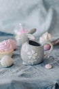 Ceramic Cup - bunny and beautiful dessert