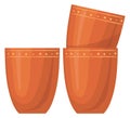Ceramic cups. Old clay drink vessel icon Royalty Free Stock Photo