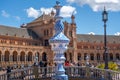 Ceramic decorations at Plaza de Espana Bridges - Seville, Andalusia, Spain Royalty Free Stock Photo