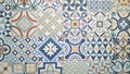 ceramic decorative tiles azulejos patterns Royalty Free Stock Photo