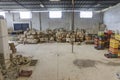 Ceramic dishes in working process. Creating ceramic pieces. Tradicional ceramic factory in tunisia