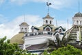 Ceramic domes of the metropolitan cathedral of Quito Royalty Free Stock Photo