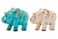 Ceramic elephant statuette, blue elephant Royalty Free Stock Photo