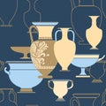 Ceramic Ethnic national Greek style seamless pattern