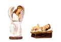 Ceramic figure of The Baby Jesus and the angel of the nativity s