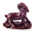 Ceramic figurine brown ram Royalty Free Stock Photo