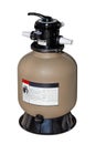 Ceramic flask sand filter for swimming pools on a white isolated background Royalty Free Stock Photo
