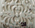 Ceramic floral turquoise cracked pattern Royalty Free Stock Photo