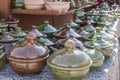 Ceramic handmade pots and bowls Royalty Free Stock Photo