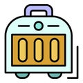 Ceramic heater icon color outline vector Royalty Free Stock Photo