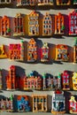 Ceramic houses in form of magnets the city of Gdansk Poland Royalty Free Stock Photo