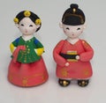 Ceramic Korean Dolls Royalty Free Stock Photo