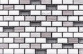 Ceramic mosaic tiles with gray and white rectangles
