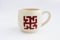 Ceramic mug with the ancient Slavic sign Dukhobor