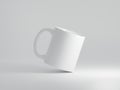 Ceramic Mug Floating on Plain White Background Royalty Free Stock Photo