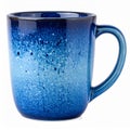 Ceramic Mug Gradient Blue With Handle Isolated on White Background Studio Shot Royalty Free Stock Photo