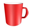 Ceramic mug isolated - red Royalty Free Stock Photo