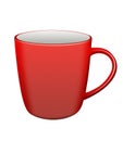 Ceramic mug isolated - red Royalty Free Stock Photo