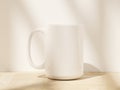Ceramic Mug 15 oz with Soft Shadows for Mock Up Royalty Free Stock Photo