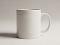 Ceramic mug with a smooth surface, cylindrical shape, and a rounded Royalty Free Stock Photo