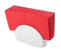 Ceramic napkin holder with paper serviettes Royalty Free Stock Photo