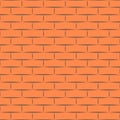 Ceramic orange brick tile wall. Vector illustration Royalty Free Stock Photo