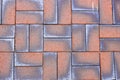 ceramic paving slabs in the form of bricks