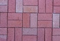 ceramic paving slabs in the form of bricks