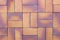 ceramic paving slabs in the form of bricks