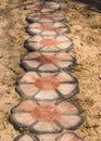 Ceramic petal decorative path