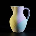 A ceramic pitcher features a smooth, curved shape with a wide spout and sturdy Royalty Free Stock Photo
