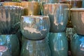 Ceramic planters at a market