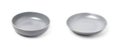 Ceramic plates and ceramic bowls isolated on white background Royalty Free Stock Photo