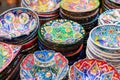 Ceramic plates and other souvenirs for sale on Arab baazar located inside the walls of the Old Cit