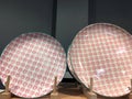 Ceramic plates with pattern on shelf in a store Royalty Free Stock Photo