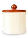 Ceramic pot with wooden cover