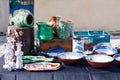 Ceramic pottery for sale at a local market in Esporles, Mallorca, Spain Royalty Free Stock Photo