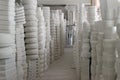 Ceramic production mold matrix forms Royalty Free Stock Photo