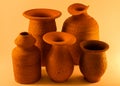 Ceramic products from clay of different grades and brands.